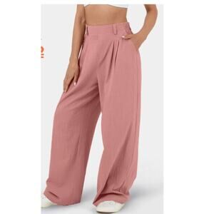 New ~ HALARA ~ High Waisted Plicated Wide Leg Flowy Palazzo Pants Size XS